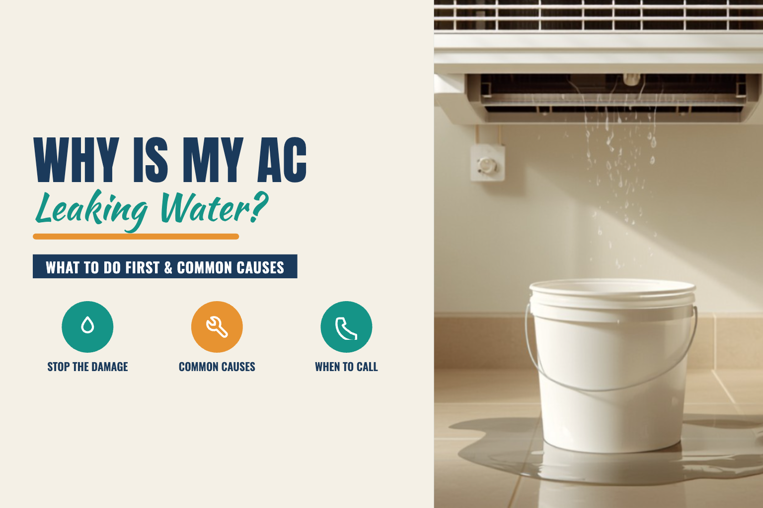 Why Is My AC Leaking Water - On Point Air Conditioning